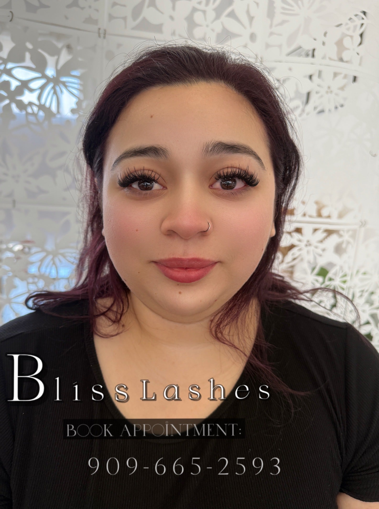Wispy Volume lash result at BLISS LASHES