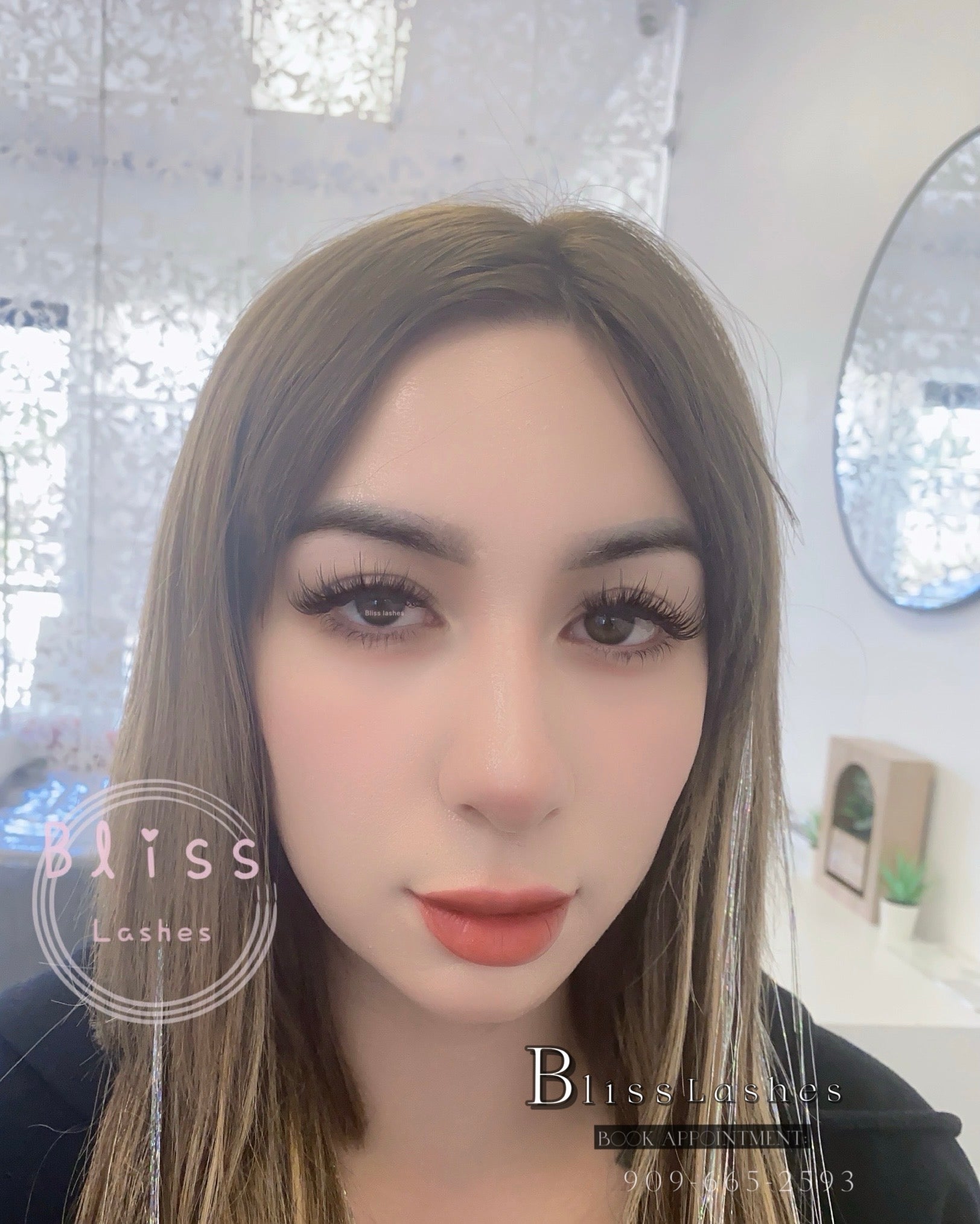 Wispy Volume lash result at BLISS LASHES