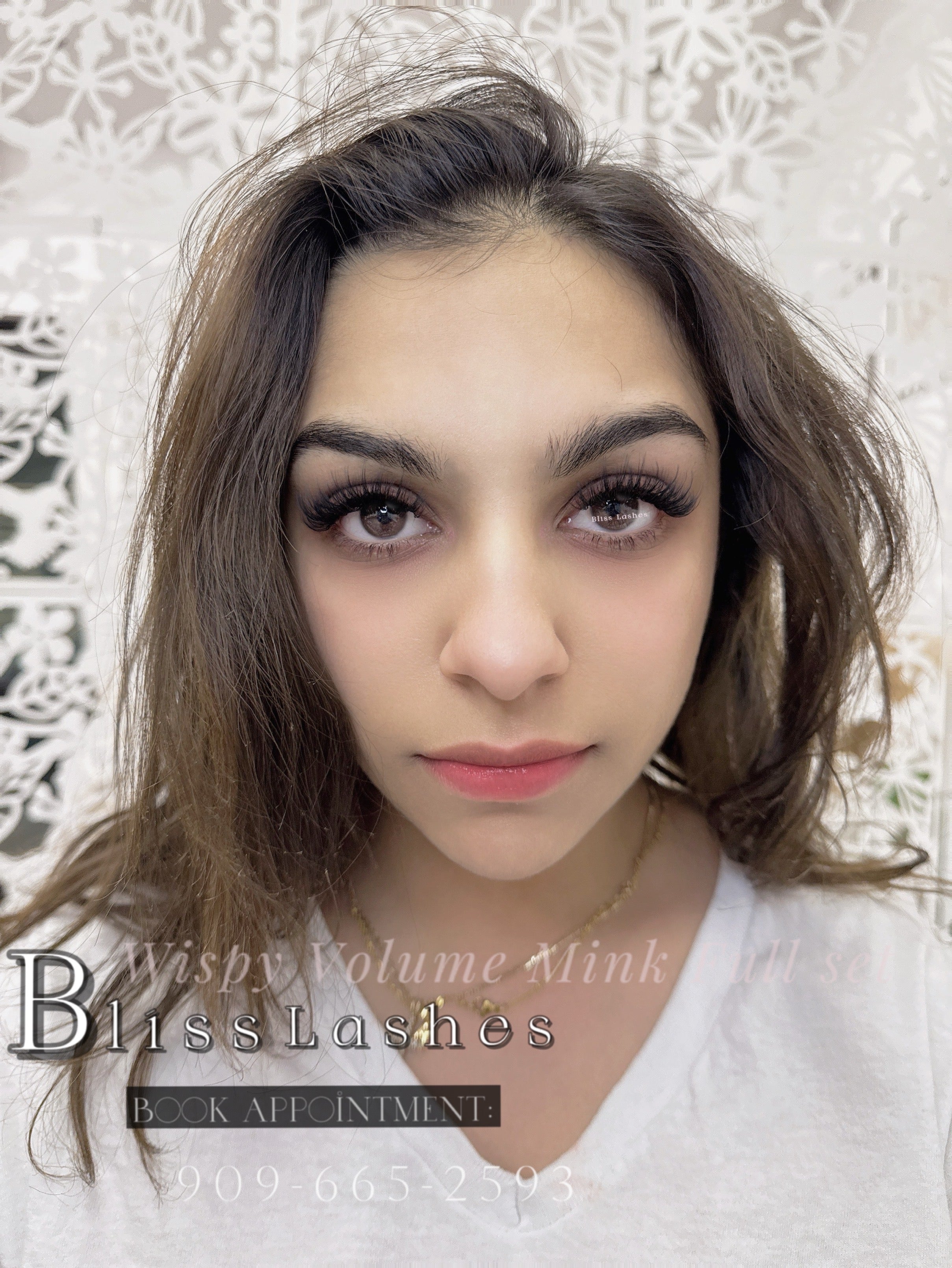 Wispy Volume lash result at BLISS LASHES