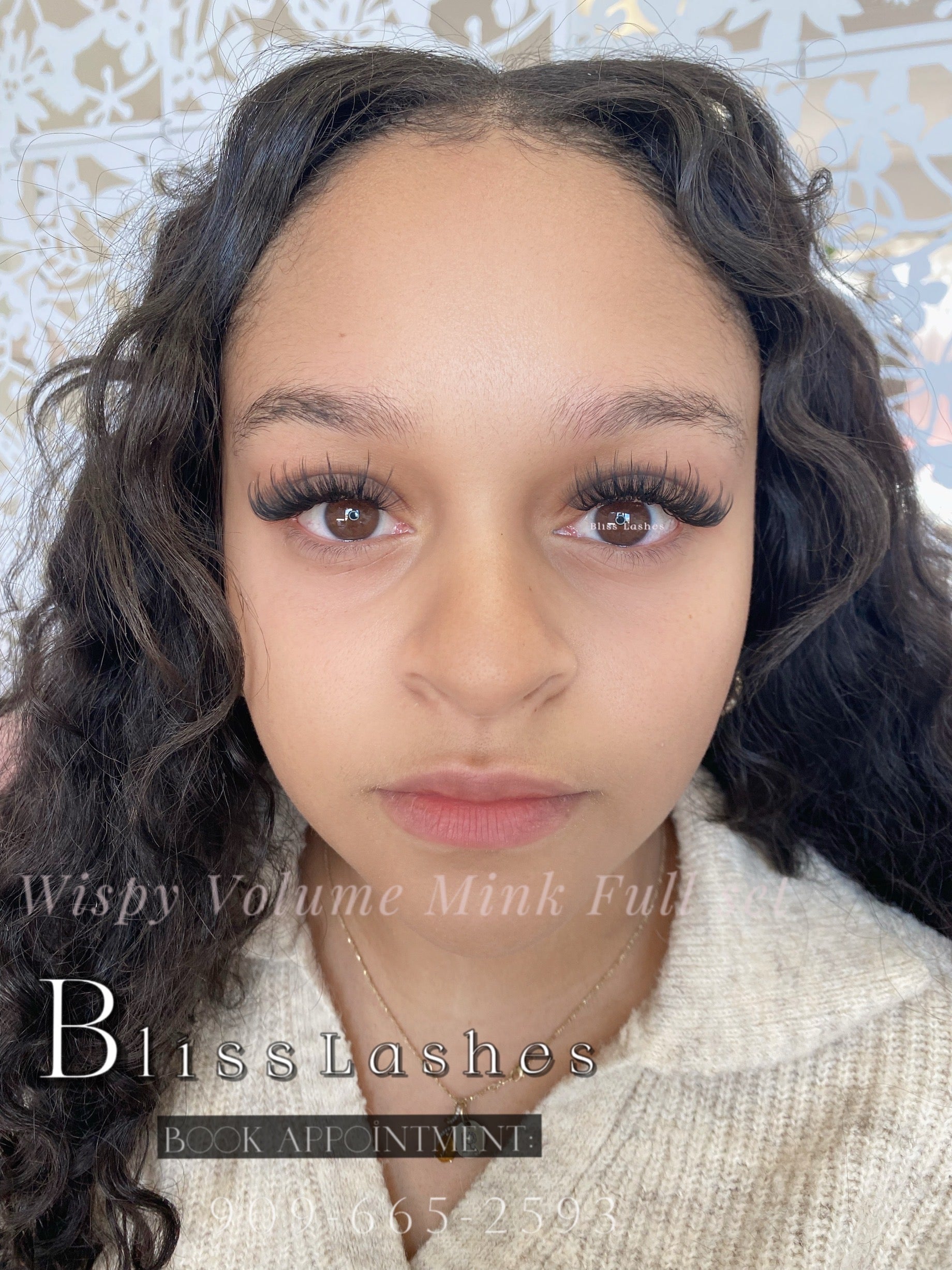 Wispy Volume lash result at BLISS LASHES