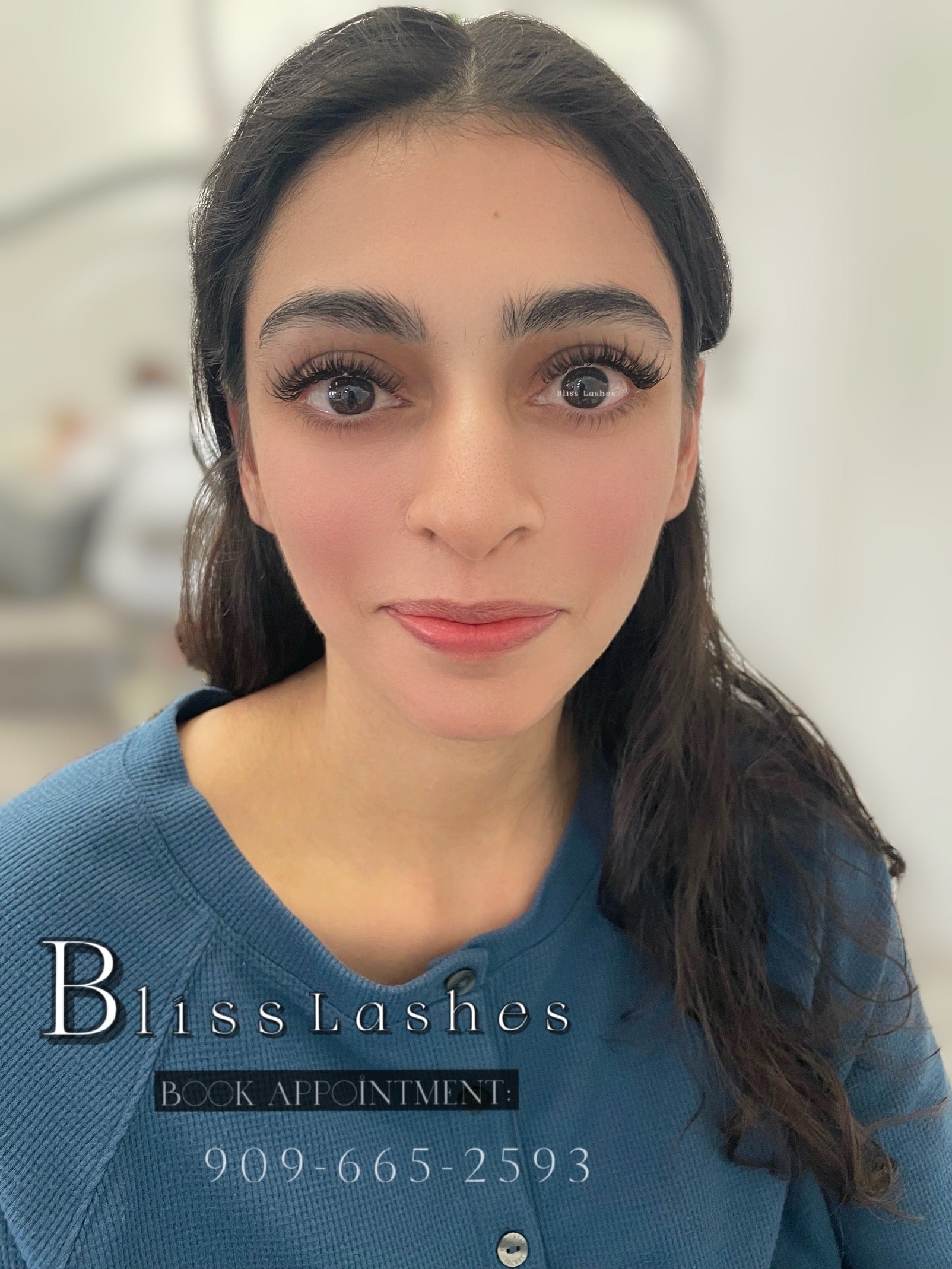 Wispy Volume lash result at BLISS LASHES