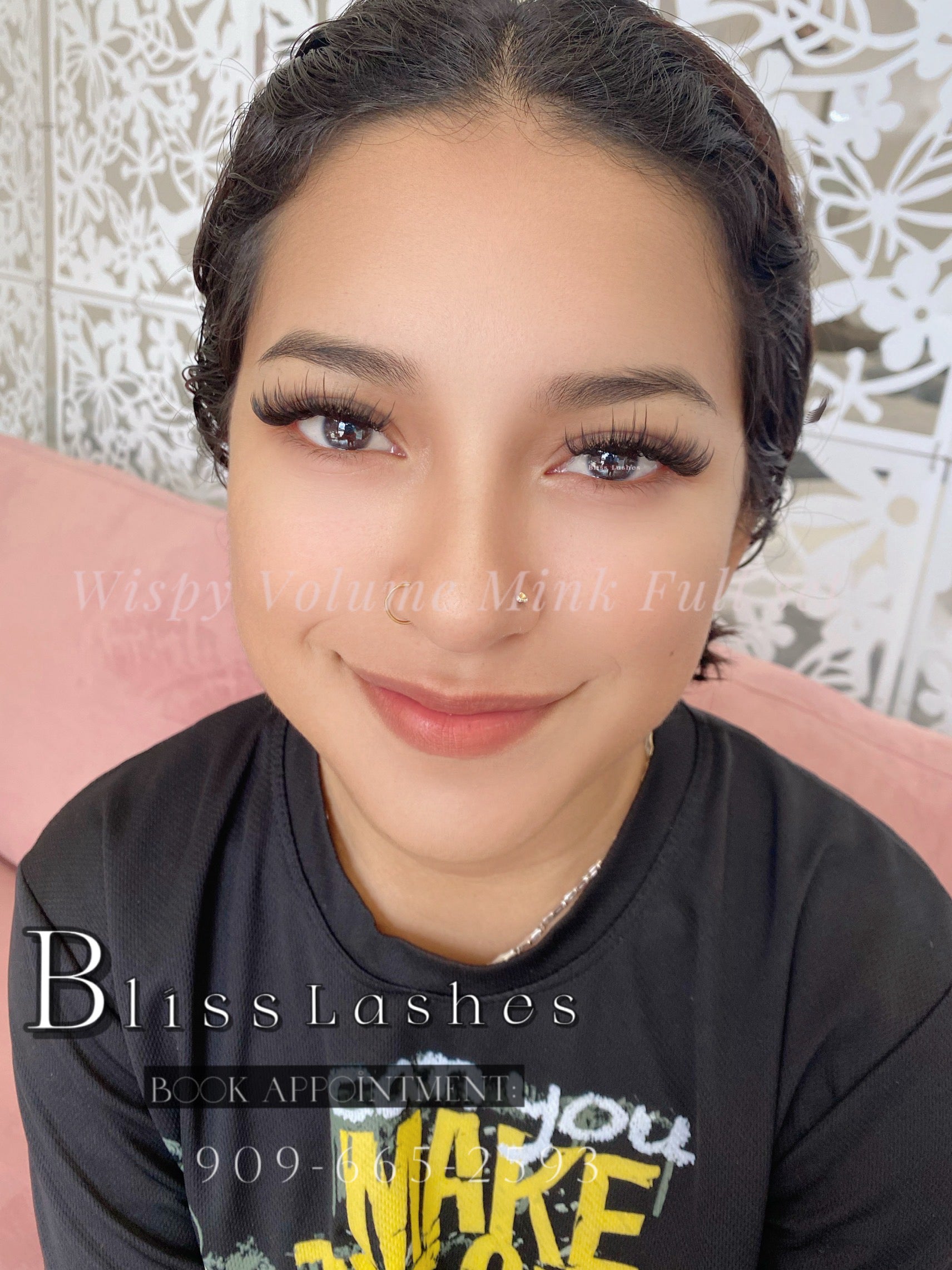 Wispy Volume lash result at BLISS LASHES